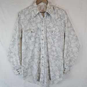 Vintage Wrangler Permanent‎ Presss Long Tails Pearl Snap Shirt, 15.5-32